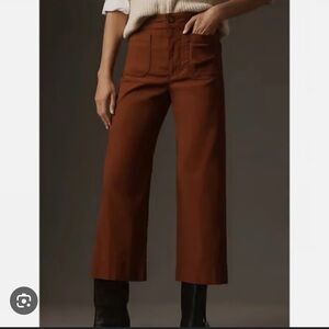 Anthropologie Maeve Rust Brown Colette Pants